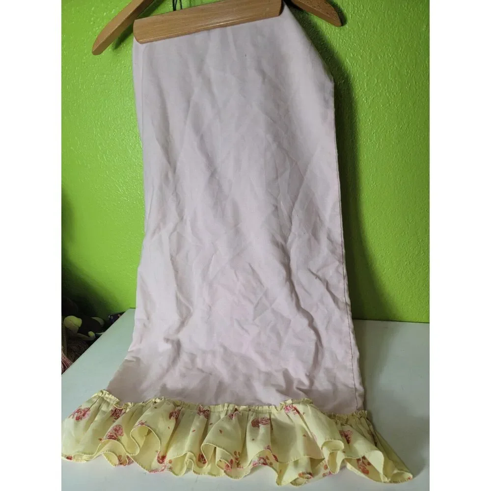 Vintage Strawberry Shortcake Pillow Case Pink Yellow Frill Dress